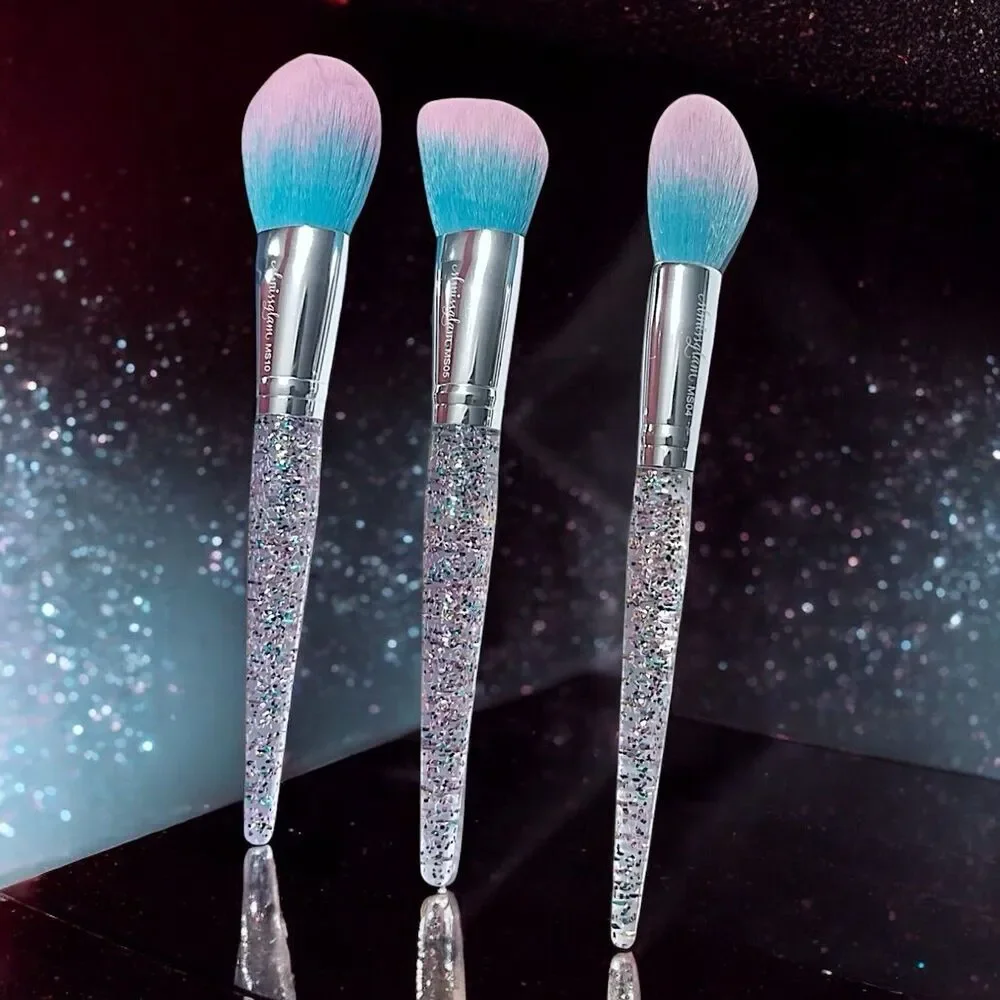 Slmissglam Glitter Face Trio 3pc Makeup Brush Set Brand New In Package MSRP $45